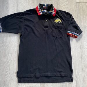 Rare Vintage 90s ULTRA CLUB COLLECTION Checkered VW BEETLE CAR golf shirt polo M